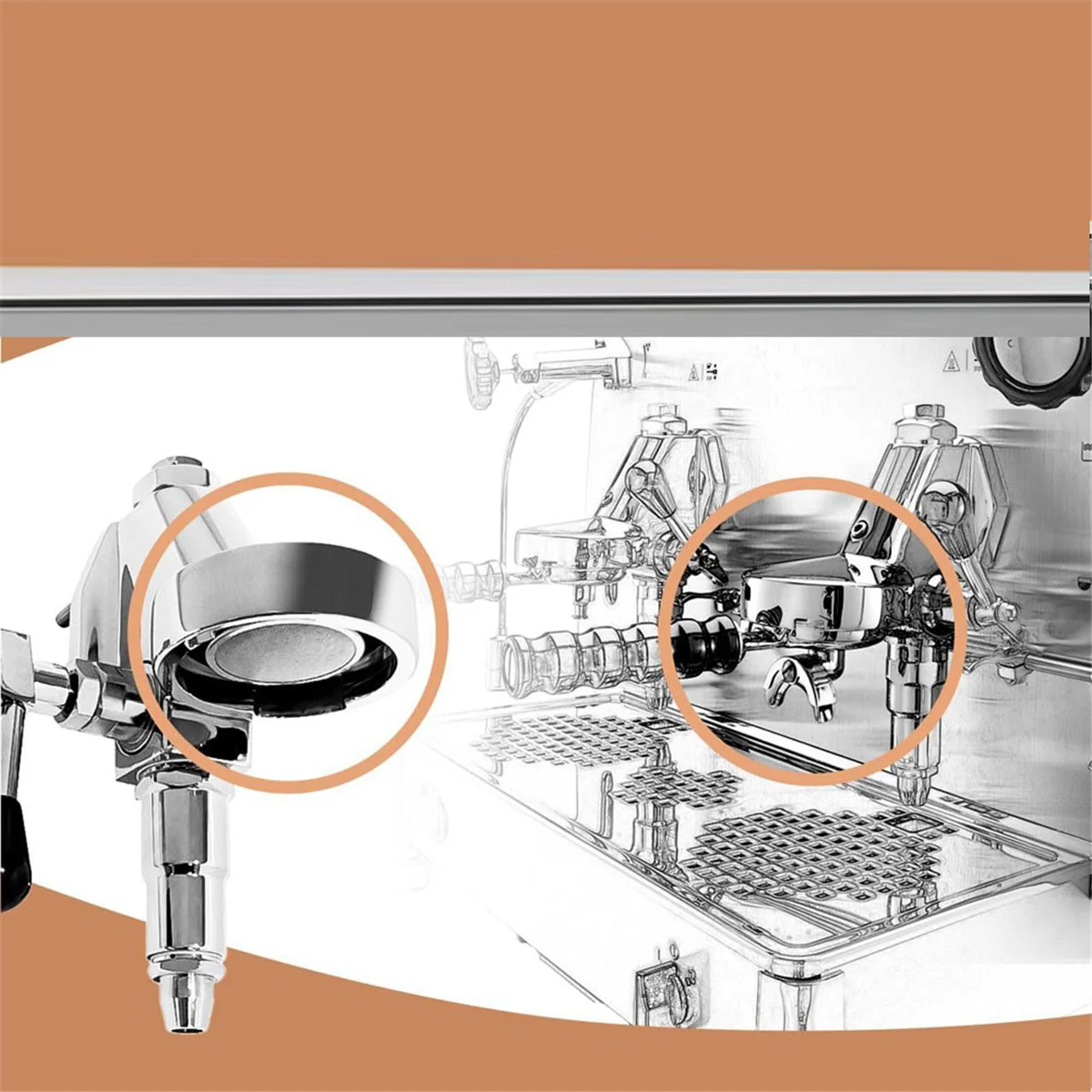 A74G-Замена душевой экрана для кофемашины E61 Espresso Group, кофемашины, фильтра с кипящей головкой, фильтр для душа