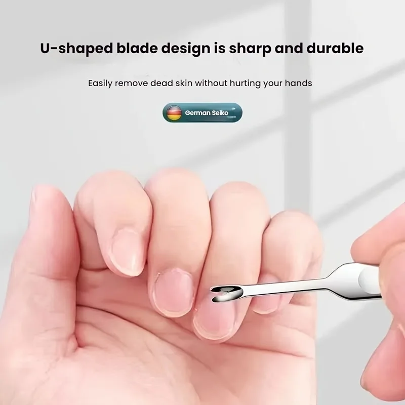 3 قطعة الفولاذ المقاوم للصدأ مسمار أداة مجموعة مقص الجلد الميت تقشير البشرة الكالس التشذيب مسمار المقص الصلب مخروط ملف الأظافر مجموعة #6