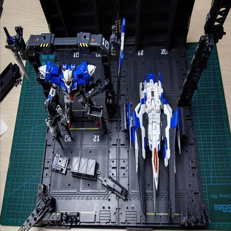 4 Stks/set Mechanische Kettingactie Display Basismachine Nest Voor 1/100 Gundam Model Met Stickers Diy Kits Upgrade Accessoires