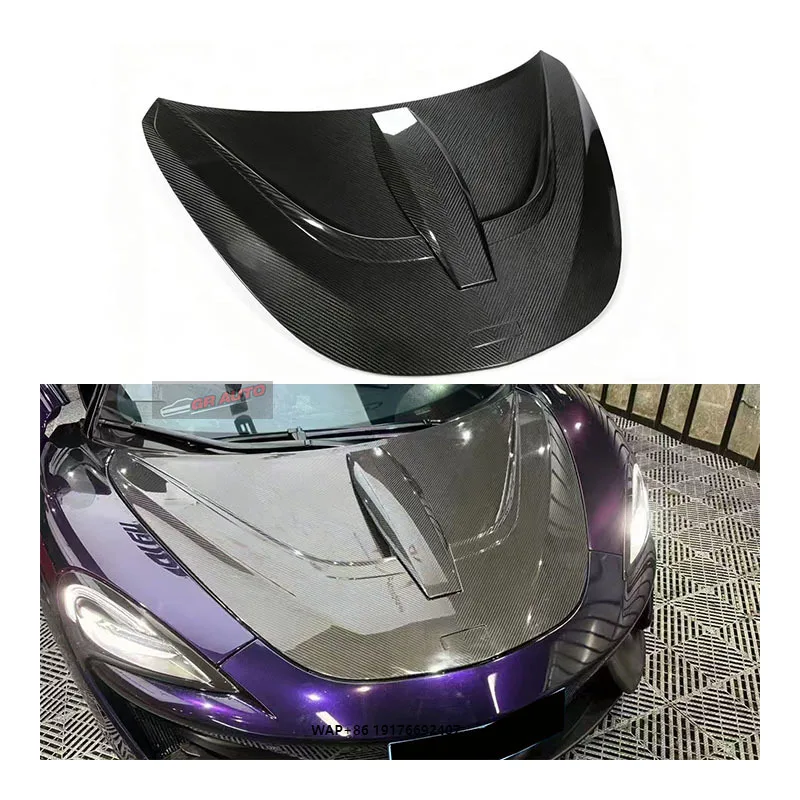 For 540 570 600LT Upgrades Dry Carbon Fiber Bumper with Exhaust Cut-Outs Bolt-On Universal Fitment Car Replacement