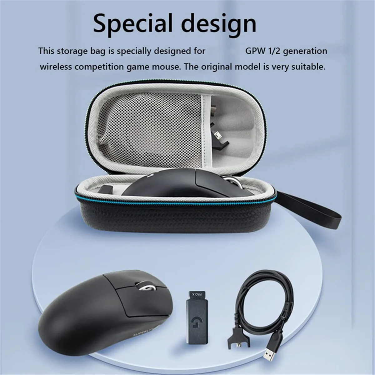 Portable Carrying Case for Logitech M170/M185/M220/M221/ G PRO X SUPERLIGHT GPW Mouse EVA Storage Bag Accessories -T44C