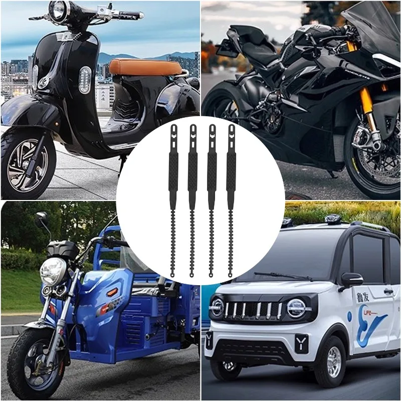 4/8 قطعة الشتاء سلامة الطوارئ إطار دراجة نارية المضادة للانزلاق العلاقات حزام الإطارات سلسلة دراجة نارية اكسسوارات الإطارات المضادة للانزلاق سلاسل