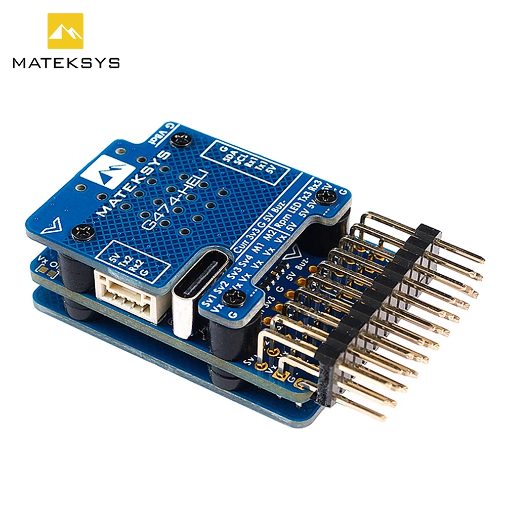 MATEKSYS G474-HELI RC HELICOPTER FLYBARLESS CONTROLLER STM32G474 ICM42688P SPL06L 2x BEC Rotorflight firmware 2-6S for FPV Drone