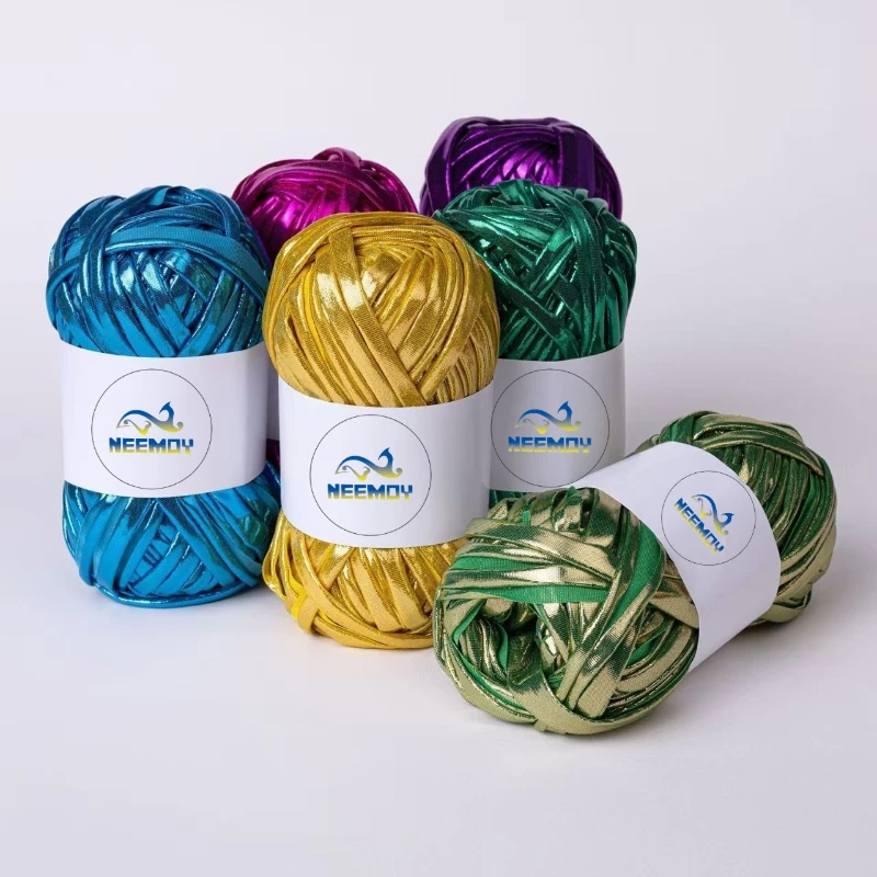 

100g Imitation Leather Cloth Line Magic Color DIY Hand Knitting Yarn Dye Color Crochet Wool for Hand Knitting Bag Cushion Carpet