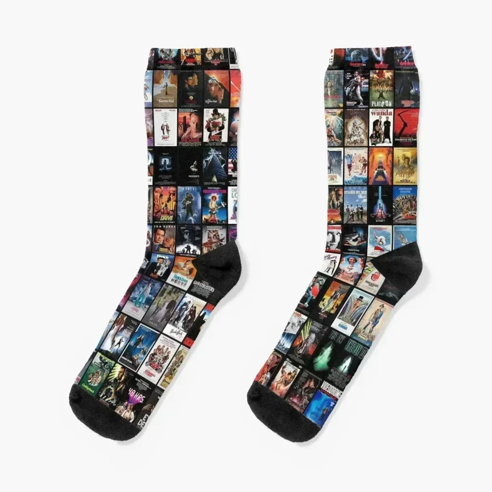 Collage de películas de los años 80 | lo mejor de las mejores calcetines Medias de diseñador para niños Botas de montaña Calcetines de hombre de diseñador Calcetines de mujer