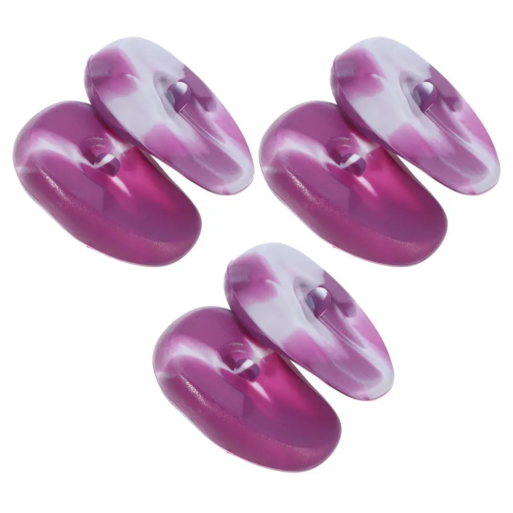 3 Pairs Hair Dye Ear Cover Shield Covers for Patches Protector Bathing Caps Purple