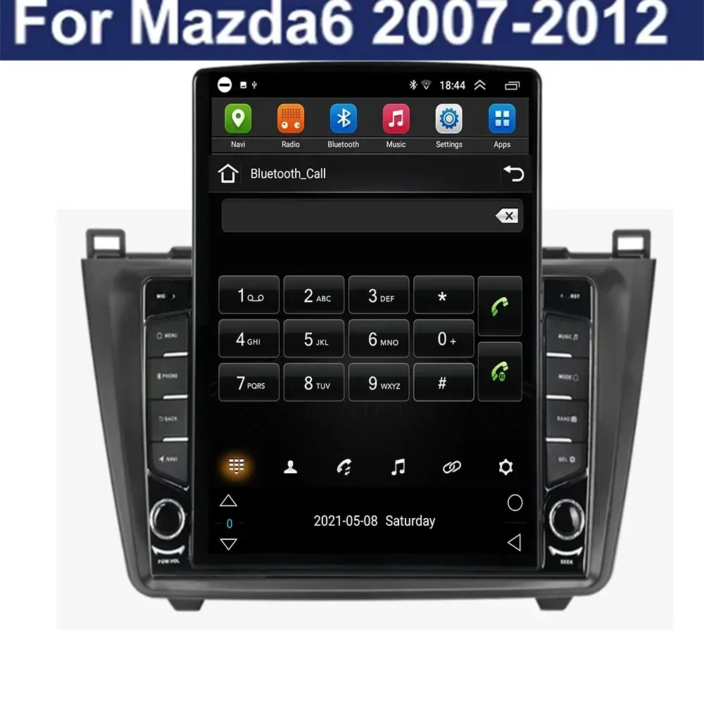 8G + 128G Android 13 รถวิทยุเครื่องเล่นมัลติมีเดียสําหรับMazda 6 GH 2007-2012 AutoradioนําทางGPSกล้องWIFI IPSหน้าจอสเตอริโอ