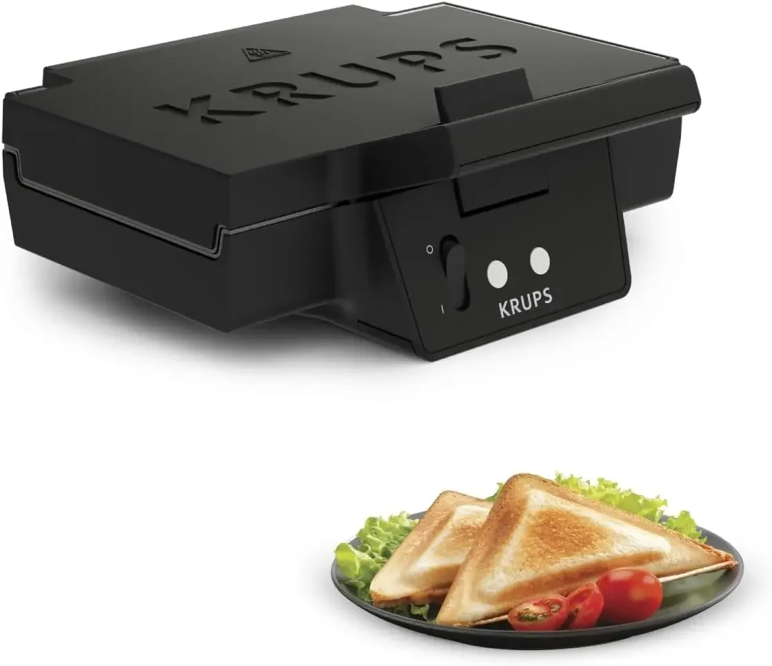 Krups Sandwichmaker FDK451 |   für gegrillte Sandwichtoasts in Triangelform |   Anti-Stick Platten