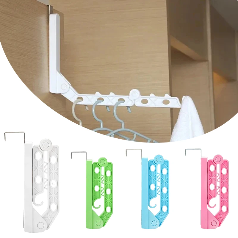 Foldable Clothes Hanger Portable Indoor Outdoor Drying Rack Multifunctional Travel Hook for Clothes Towels Hats Closet Organizer