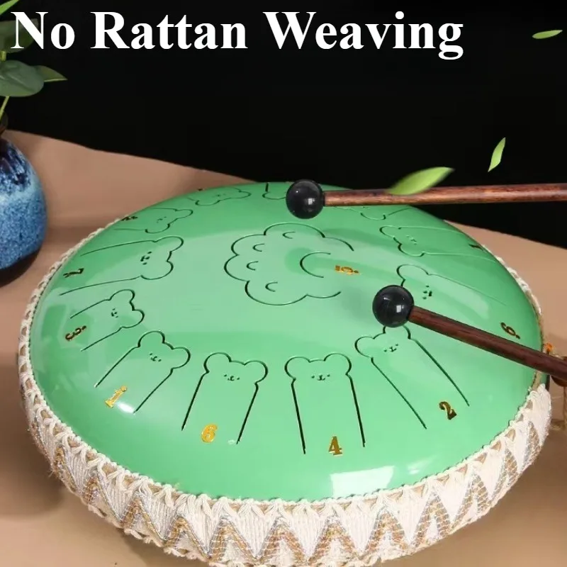 12 Inch Tongue Drum Carbon Steel 13 Tone Portable Tongue Drum Professional Beginners Tambourine Meditation Percussion Instrument