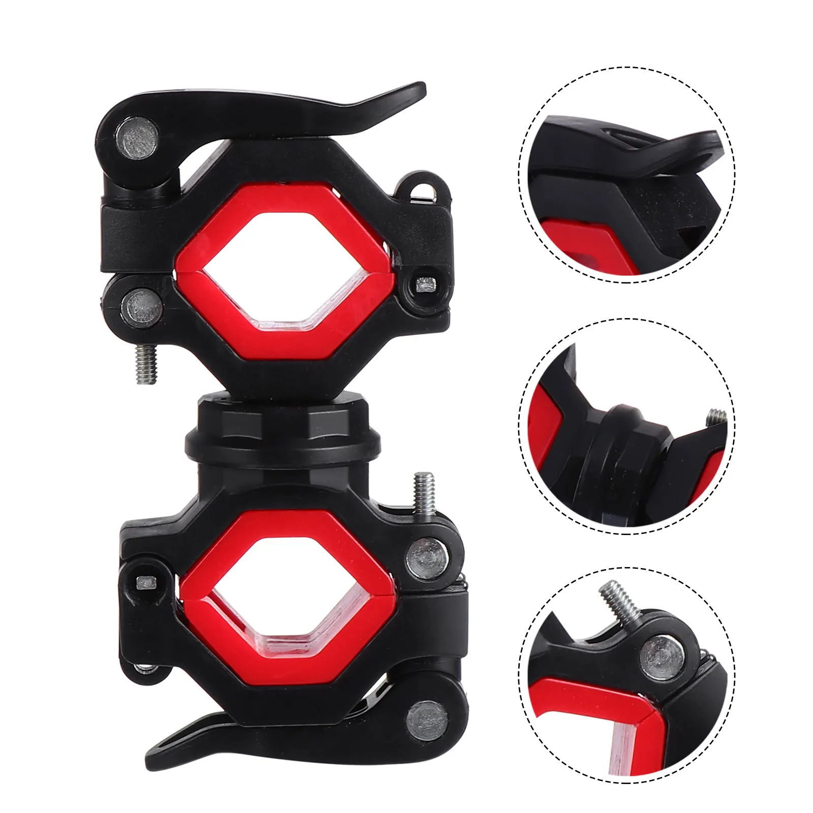 

1 Set Bicycle Light Mount 360° Rotatable Flashlight Holder For Bike Lamp Clamp Quick Install No Tool Needed Bike Accessories