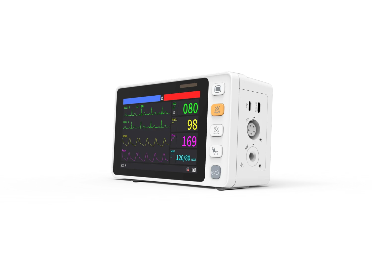 CMS1000Vet Veterinary Monitor System Capnograph Device Class II Electric 1-Year Warranty