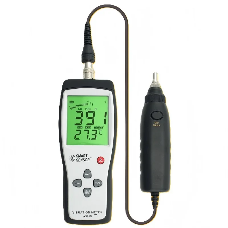 

Vibration Meter with Separate Sensor Probe for Hard-to-Reach Bearing Vibration Analysis