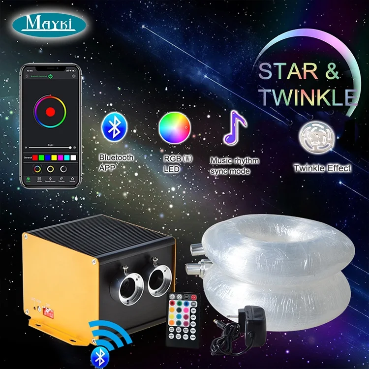 

20sqm 12V RGBW LED Twinkle fiber optic star kit APP for ceiling cinema theater meeting room bedroom