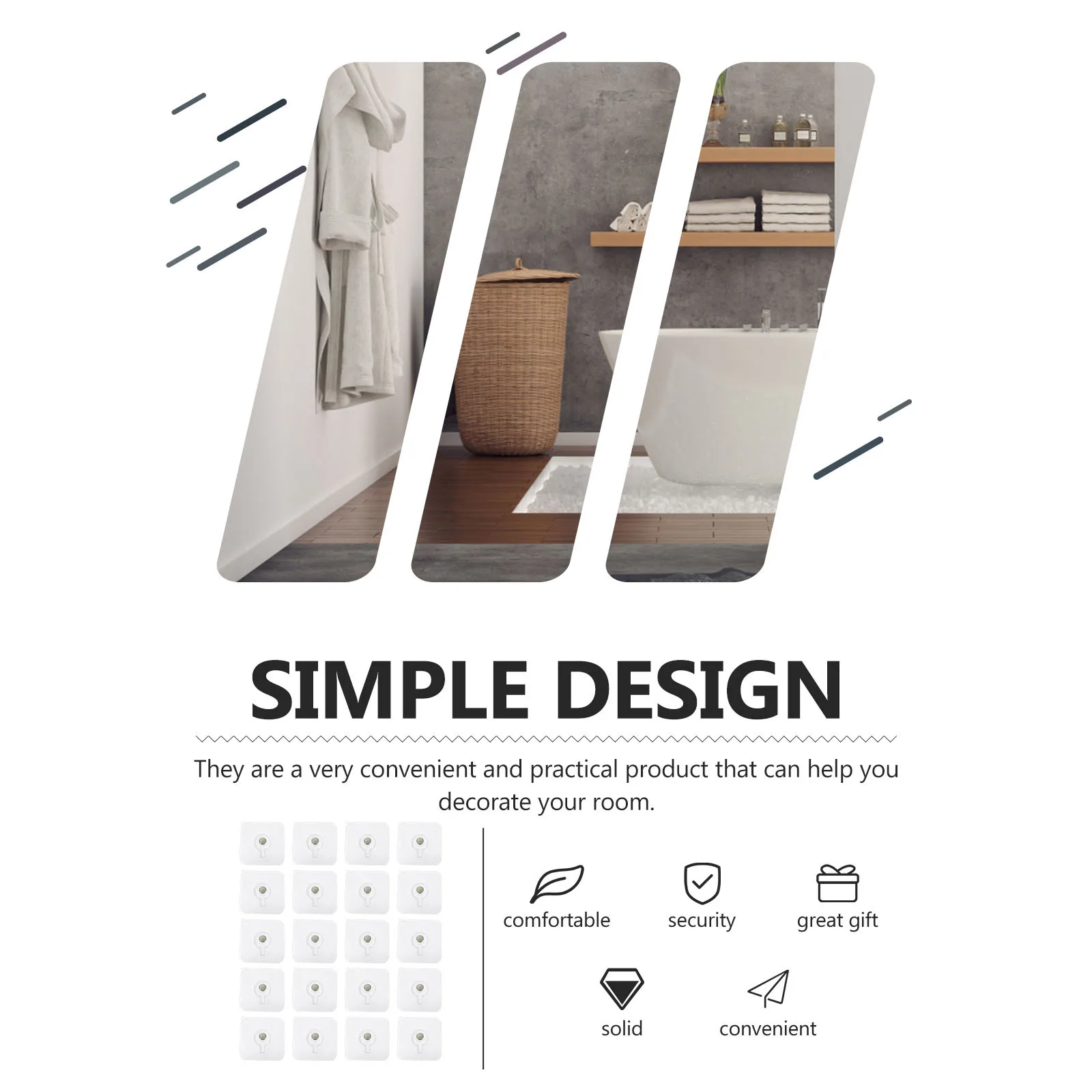 

20Pcs Traceless Screw Stickers Self-Adhesive Hanging Nail Stickers for Wall Kitchen Bathroom Heavy Duty No Drill Needed Strong