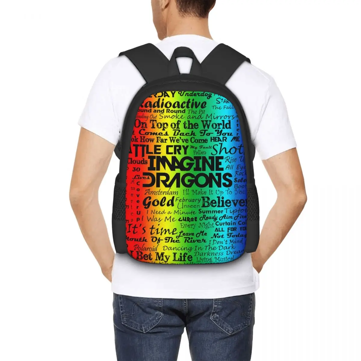 Imagine Dragons Student Backpack School Bag Hiking Travel Daypack for Men Women Fashion Bookbag Shoulder Bags