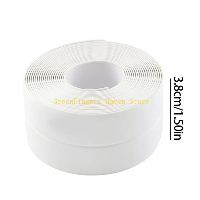 F68d 3 롤 넓은 두꺼운 코크 테이프 방수 접착력 부엌 욕실 샤워 싱크 씰링 쉬운 사용 쉬운