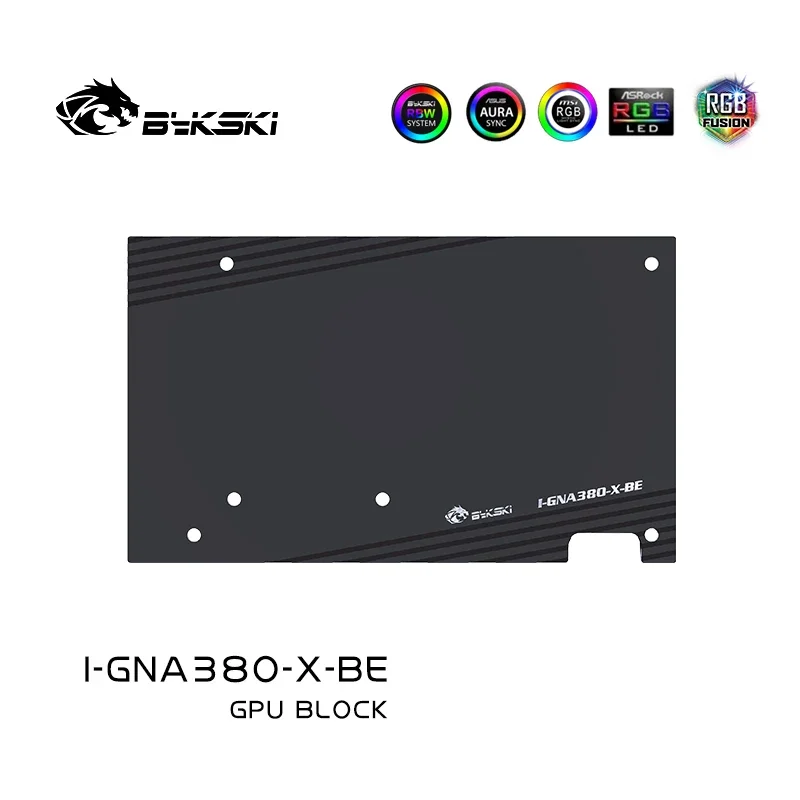 Bykski I-GNA380-X GPU водяной блок для GUNNIR Intel Arc A380 Photon 6G графическая карта ПК Охлаждение/полное покрытие/радиатор