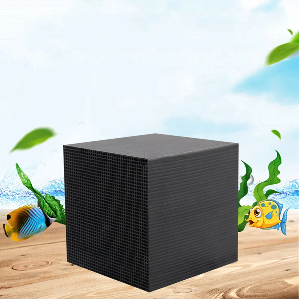 

Activated Carbon Aquarium Filter, Cube Honeycomb Structure Charcoal Deodorant Water Purifier, For Pools Water Purification