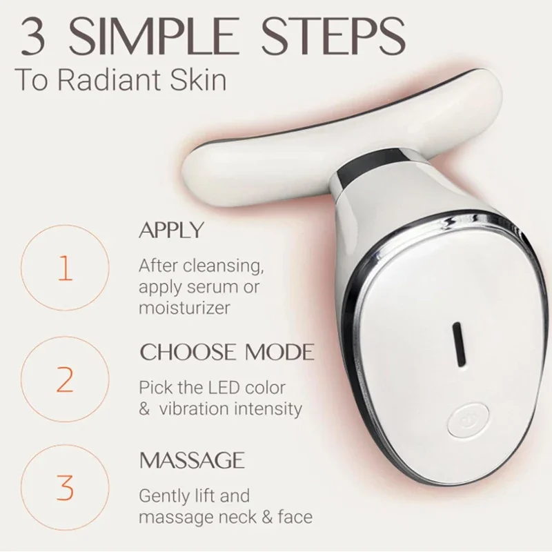 Dispositivo per la bellezza del collo Dispositivo per il massaggio delle vibrazioni del viso a microcorrente Dispositivo per le rughe del collo Dispositivo per il ringiovanimento della pelle e la bellezza del collo