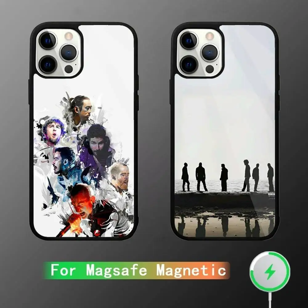 حافظة هاتف L-Linkin Meteora P-Park لهاتف iPhone 17,16,15,14,13,12,11,Pro,Max,Plus,Mini,SE4,E شحن لاسلكي مغناطيسي Magsafe #1