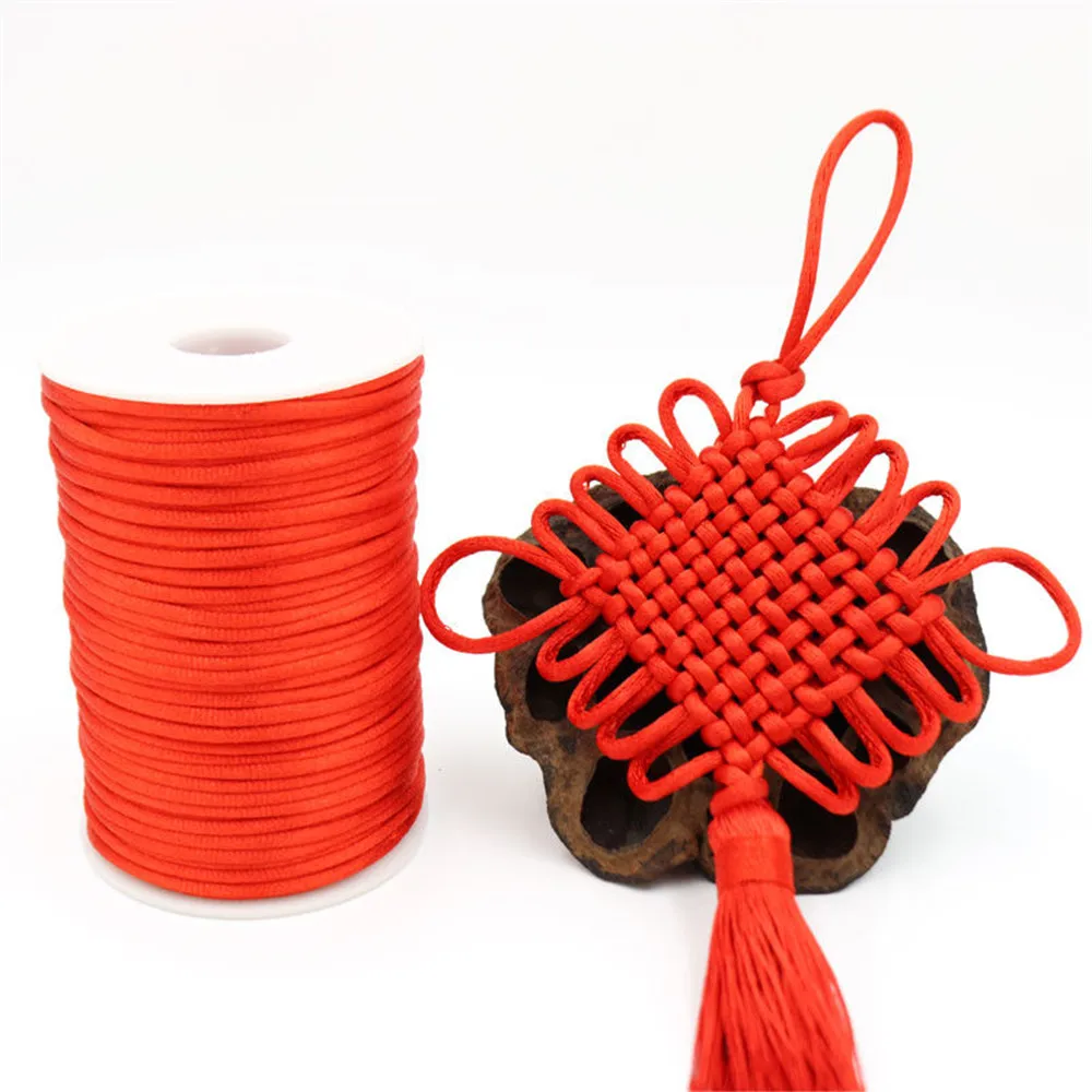 3 mm geflochtene Makramee-Seide, Makramee-Schnur, Seil, Fadendraht, DIY chinesischer Knoten, Satin-Armbänder, die Entdeckungen machen, Perlen, 10 Yards – Detail 2