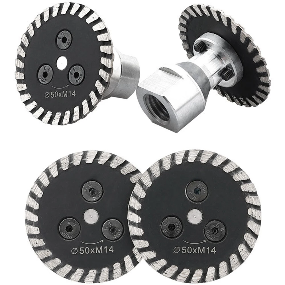 30/40/50mm Gravur Diamant Sägeblatt M14 Gewinde Mit Abnehmbare FIange Turbo Trennscheibe Für Granit marmor Stein Schneiden Werkzeug – Detail 8