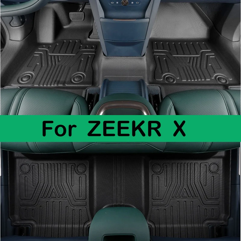 

Car Floor Mats For ZEEKR X 2021-Present Front Rear Trunk Mat Storage Box Pad Waterproof Foot Pad TPE Carpet Kit Car Cargo Liners