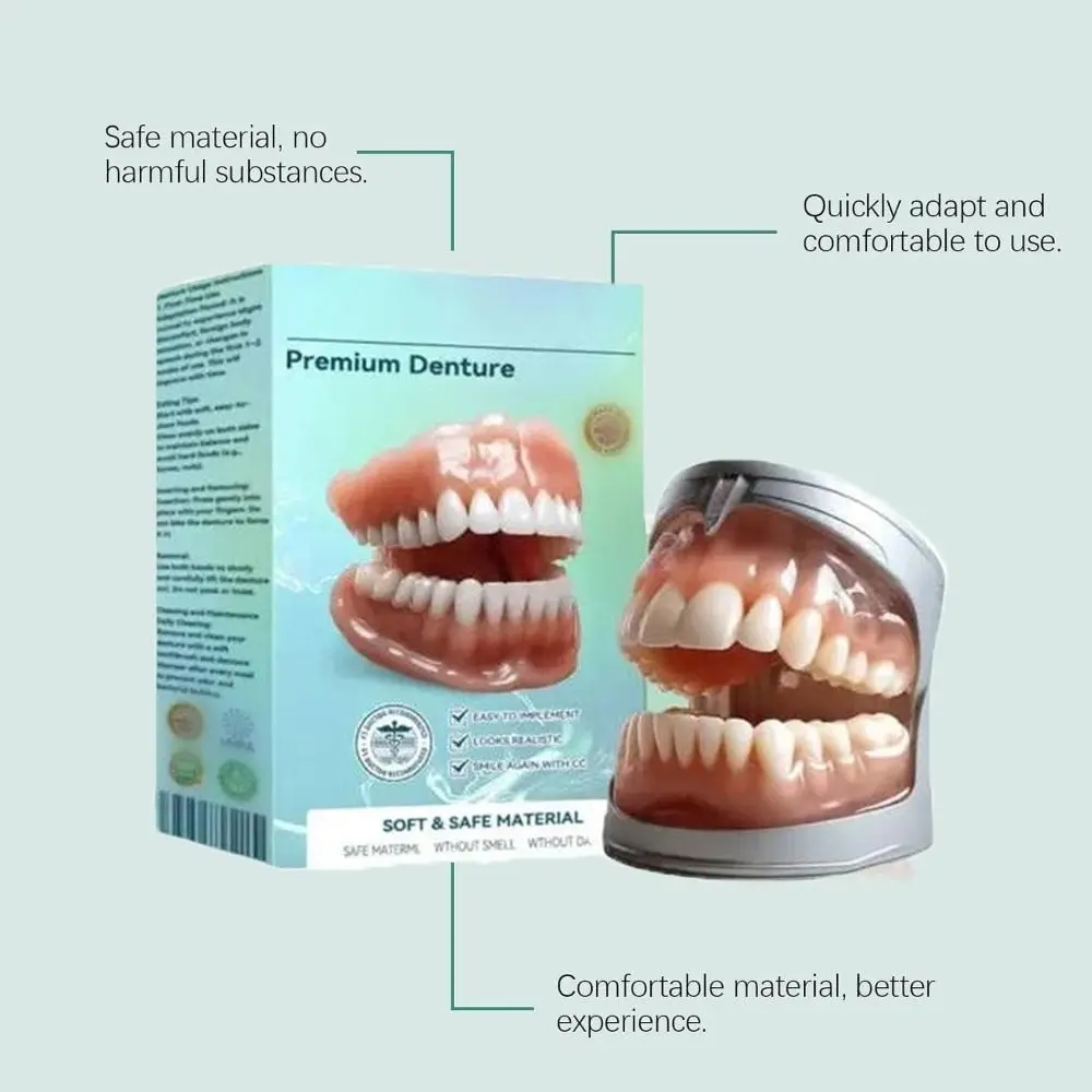 Resin Teeth Grooming Kit Soft Safe And Durable Full Set Dentures Instant Comfortable And Firm Denture Reline Kit