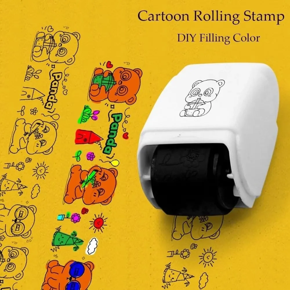 

Creative Rolling Stamp Reusable Colorable Journal Stamp Easy to Use Lightweight DIY Scrapbooking Stamp Craft Projects