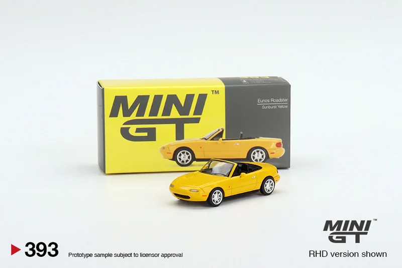 MINI GT 1:64 Mazda Miata MX-5 NA Eunos Roadster, modelo de coche de aleación fundida, juguetes, adornos de regalo