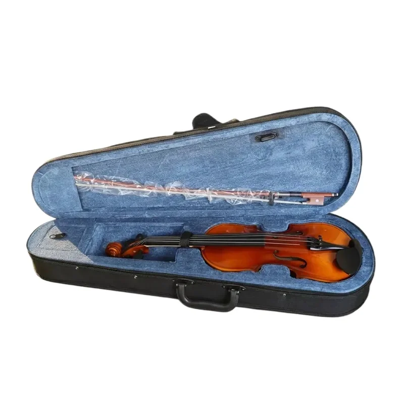 for Professional Glossy Full Size 4/4 3/4 1/2 Maple Neck Violin with Bow and Case String Instruments