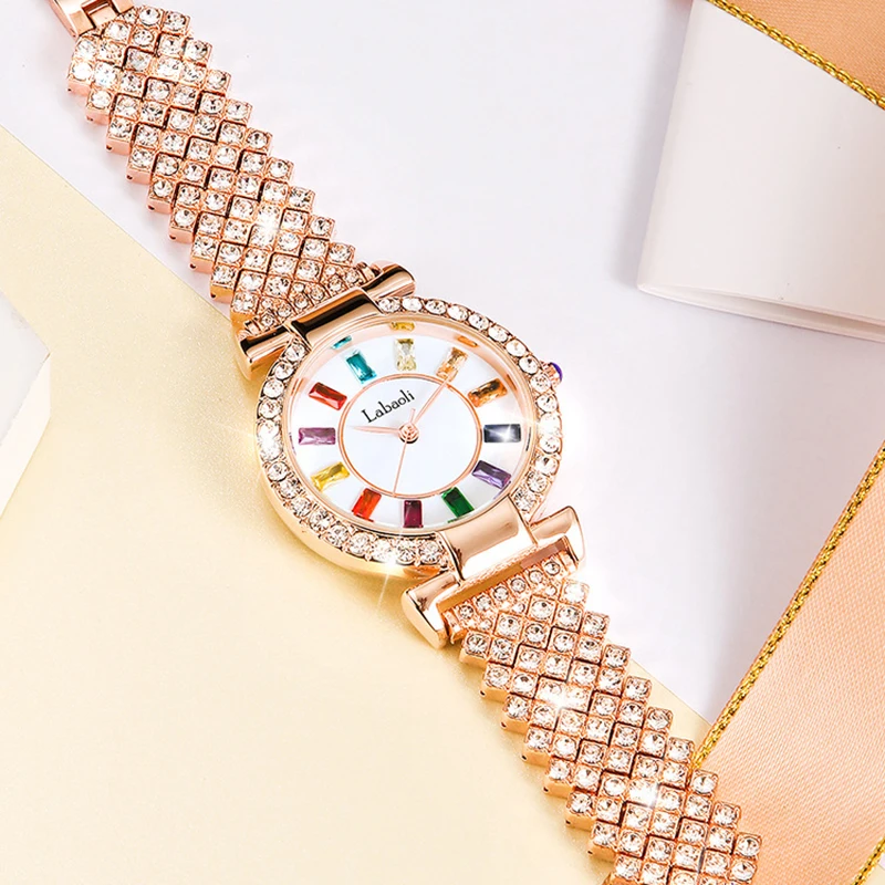 

ZH233 Новые женские часы с инкрустацией бриллиантами, роскошные модные водонепроницаемые кварцевые часы, подарок, часы для женщин ﻿