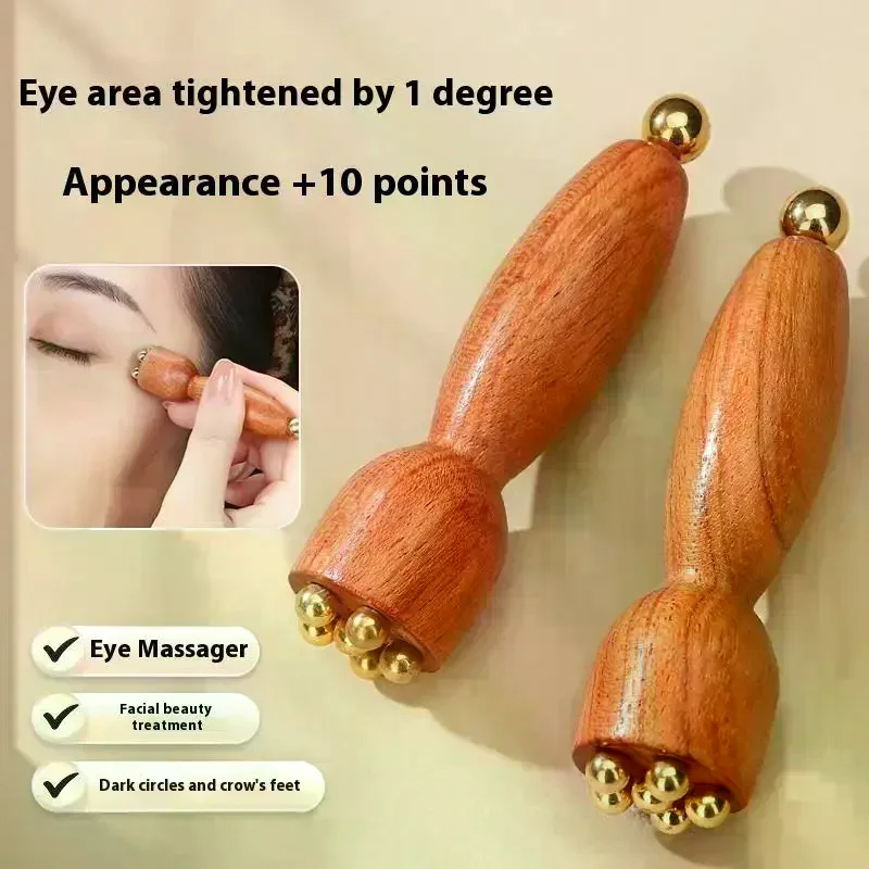 Brass Lotus Eye Massage Stick Facial Gua Sha Tool Handheld Tool For Eye Relaxation And Meridian Acupressure Massage