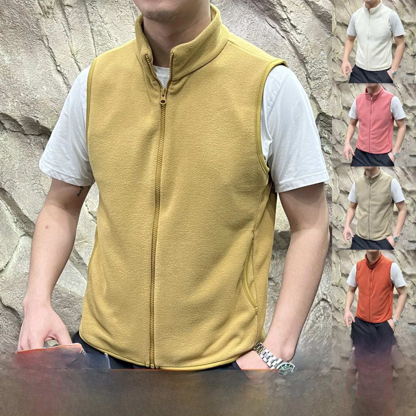 

Серия Dopne Color! Цвета! Двусторонняя ультратонкая часть! Осенне-зимний теплый жилет с воротником-стойкой