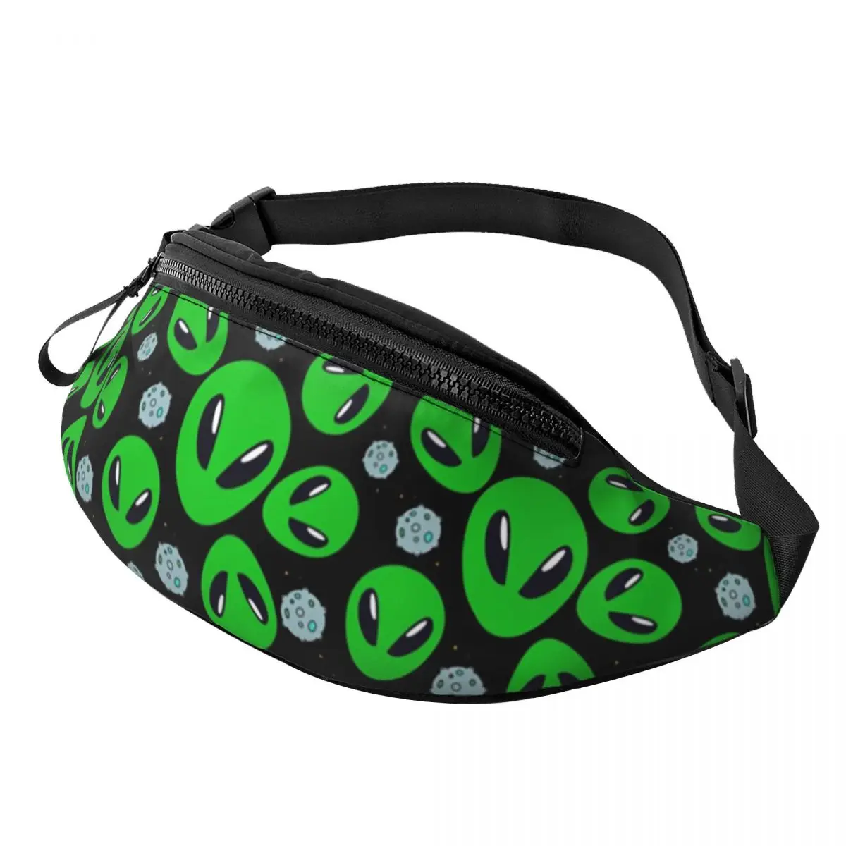 Casual Outer Space Galaxy Alien Fanny Pack Women Men Crossbody Waist Bag for Running Phone Money Pouch