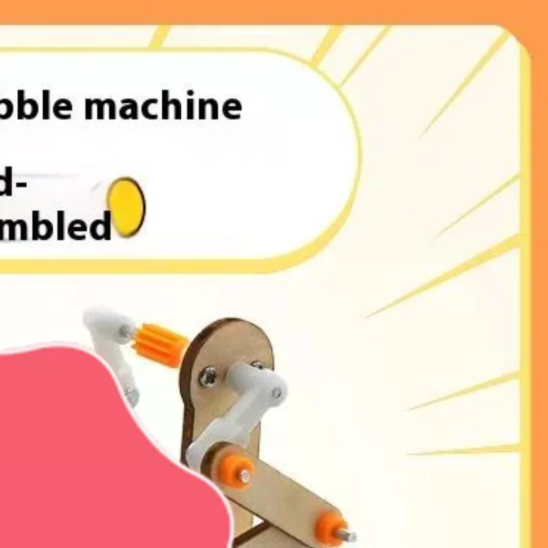 1 مجموعة ألعاب التعلم المبكر التكنولوجيا خشبية DIY اليد مكرنك آلة فقاعة لعبة للأطفال العلوم تجربة وسائل تعليمية #1