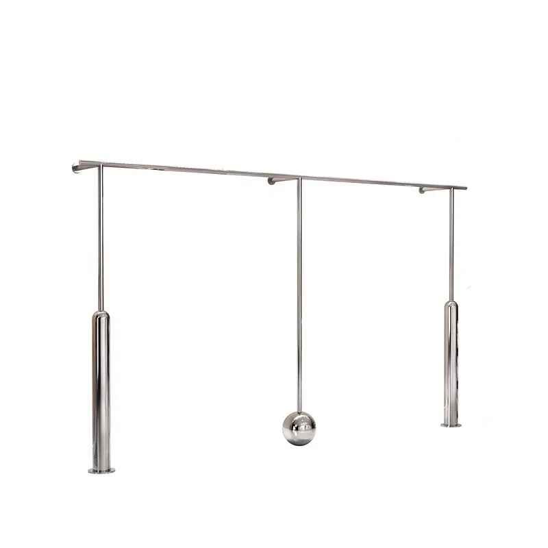 

Clothing store display rack Wall-mounted stainless steel children's clothing store floor
