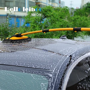 Autowaschbürste Teleskop langen Griff Autowaschanwäsche Einstellbarer Reinigungswagen 15 ° Zubehör für automatische Reinigungswerkzeuge mit gefalteter Stabmop 8 Hauptverkaufszubehör Captur - №4