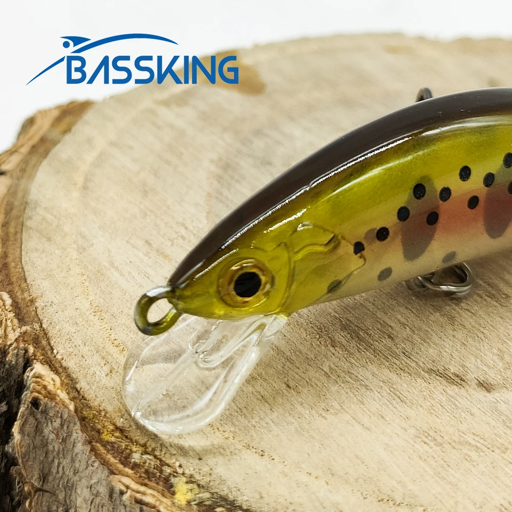 BASSKING Sinking Minnow Bait 46mm/3.6g 54mm/4.7g Hard Fishing Lure Artificial Bait Bass Fishing Wobbler Pesca Trout Swimbait