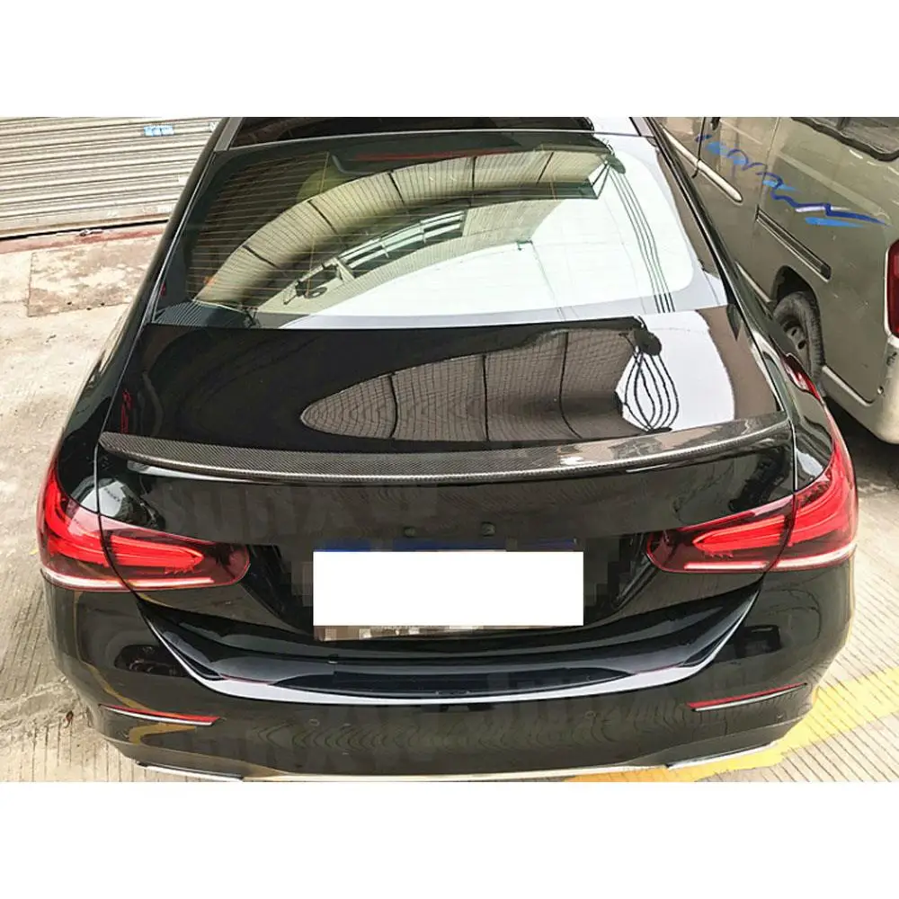 Carbon Fiber Rear Spoiler For Mercedes-Benz A Class W177 Sedan A200 A180 A250 2019-2020 Boot Lid Spoiler Wings Car Styling