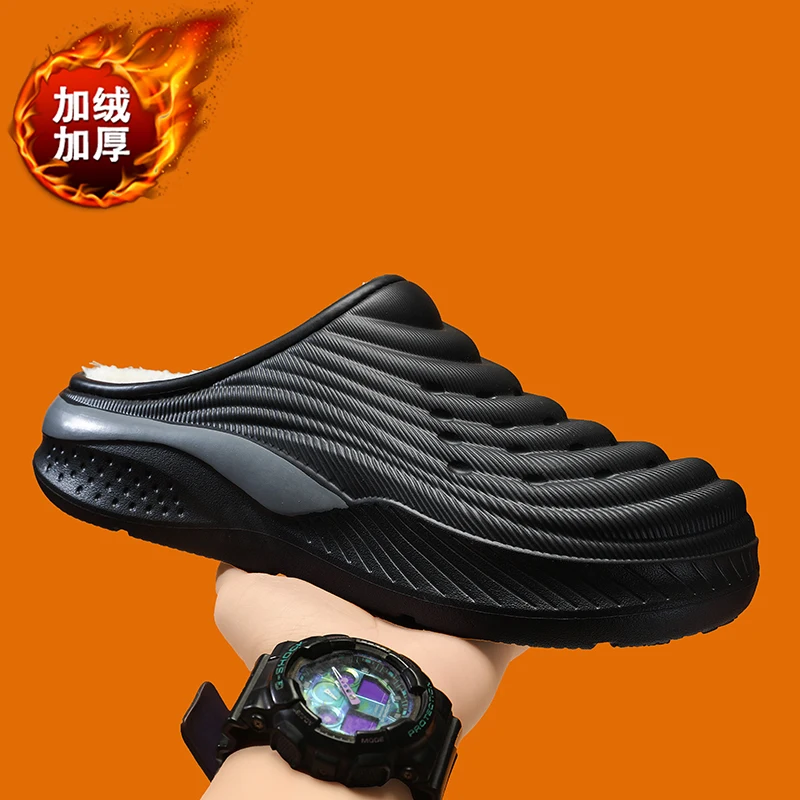 Skin Friendly Plush Cotton Slippers Warm Indoor House Shoes Non Slip Bottom for Bedroom Cold Season Relax Use