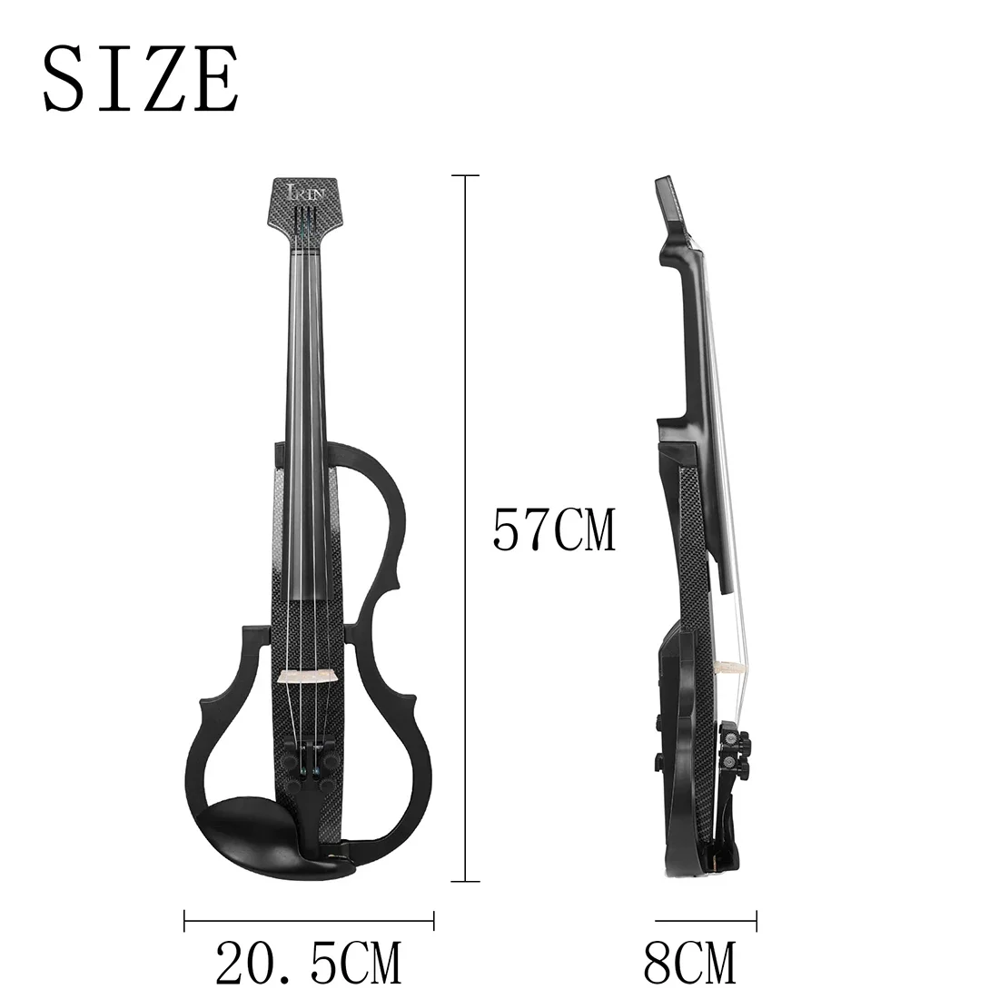 IRIN Electric Violin Silent Violin with Headphones Shoulder Rest for Violin Enthusiasts Lovers Performance Multiple Patterns