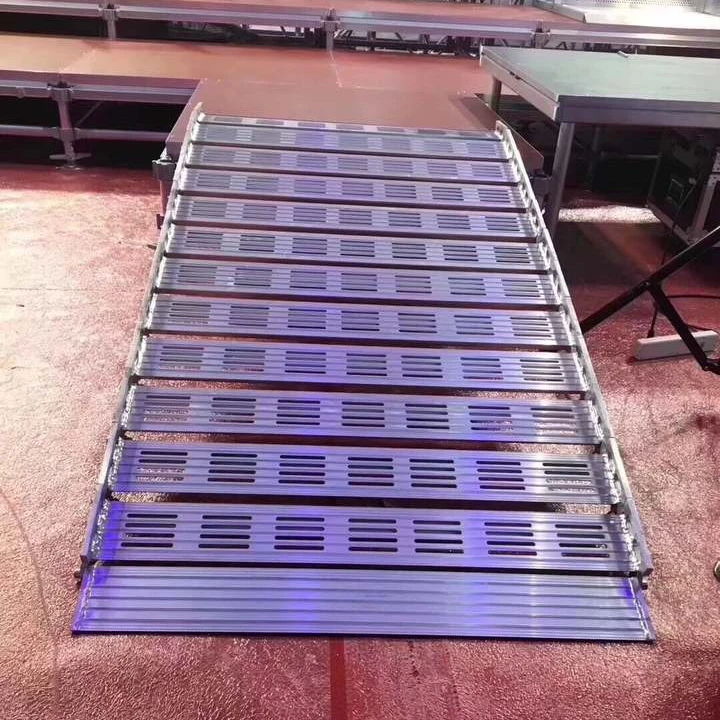 

Customized Durable Heavy Duty Aluminum Ramp Loading and Unloading Stairs Folding Ladder