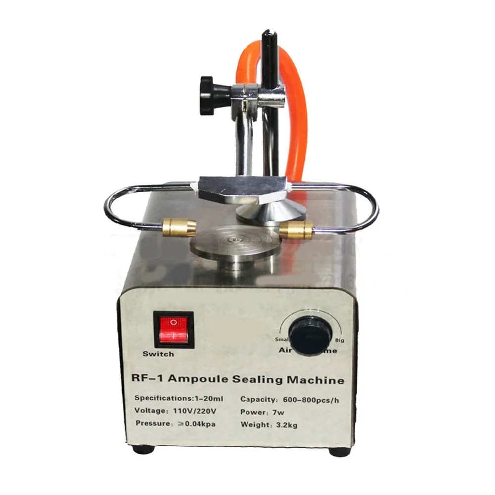 220V 110V Rf-1 Ampoule Fusion Sealing Machine Glass Wire Drawing Machine Oxyhydrogen Flame Bottle Glass Tube Sealing Machine