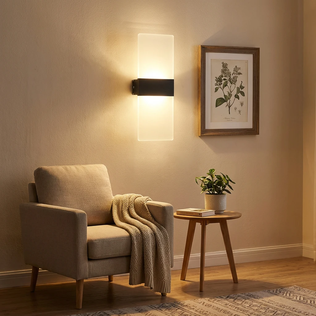 

Indoor Wall Light, Modern Acrylic LED Wall Lamp, 6W/12W Wall sconce Up Down Wall Lighting for Bedroom, Hallway, Staircase