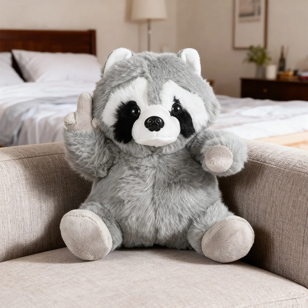 

Подарочная мягкая игрушка для эмоциональной поддержки, реалистичная панда, милая игрушка-компаньон, исцеляющая корова/енот, игрушка в виде пальца животного, эмоциональное исцеление