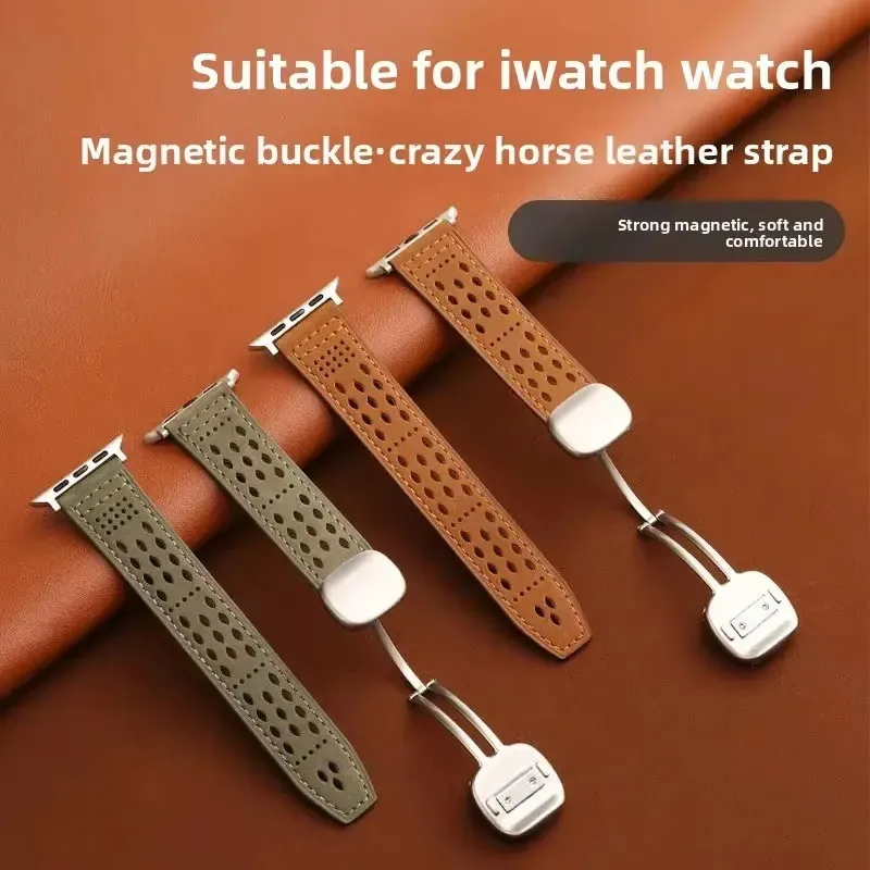 애플워치용 가죽 밴드 10 11 46 42mm 울트라 3 2 1 49mm SE3 40 44mm 빈티지 팔찌 iWatch 9 8 7 45mm 38/41mm 손목밴드