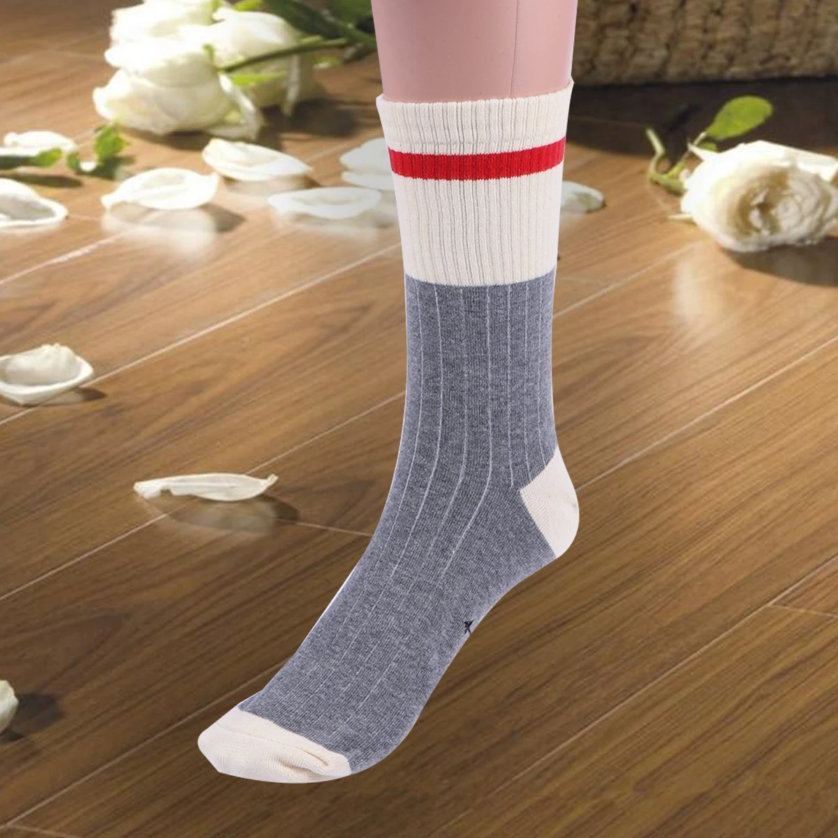 

Jacquard Casual Socks Letter Printing Cartoon Leisure Simple Dark Grey Men and Women