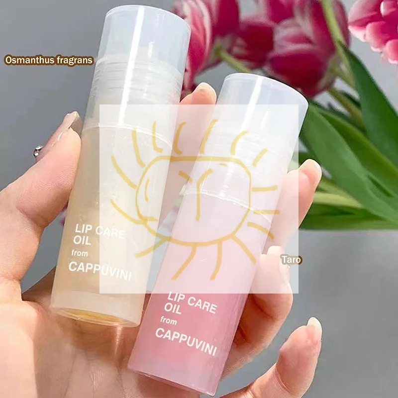 Cappuvini Olio per labbra trasparente Lucidalabbra in vetro Fragranza Non appiccicosa Idrata Tinta per labbra Lip Plumper Cura delle labbra Siero Primer Pennello